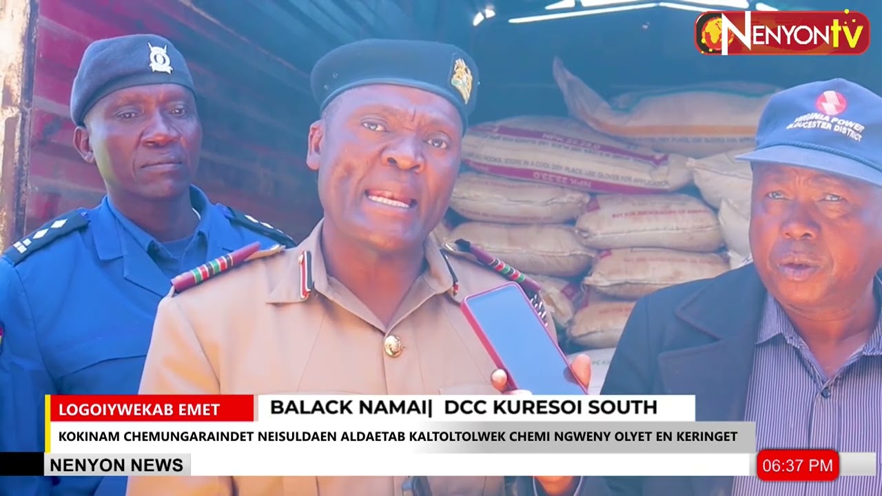 POLICE NAB 140 BAGS OF REPAKAGED SUBSIDISED FERTILIZERS  IN KERINGET - KURESOI SOUTH