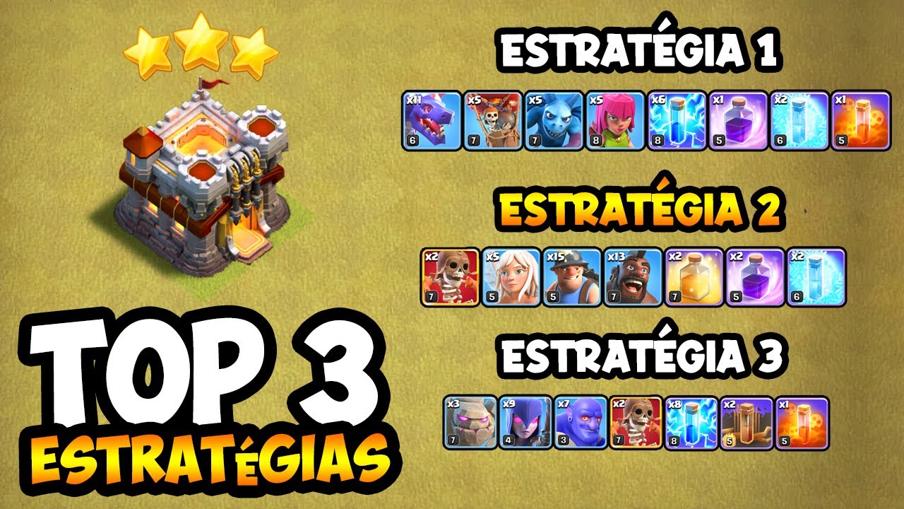 AS 3 MELHORES ESTRATÉGIAS DE ATAQUE GUERRA CV11 PARA 2026 NO CLASH OF CLANS!