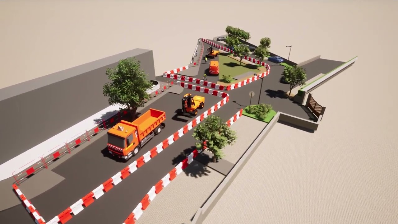 Phasage travaux d'am&eacute;nagement du secteur de l'&eacute;glise &agrave; VILLARD-BONNOT