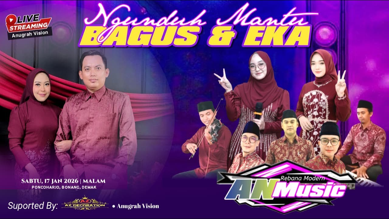 📡🔴 REBANA MODERN AN  Musik  ||  Ngundoh Mantu BAGUS % EKA  ||  Sabtu, 17 Januari 2026