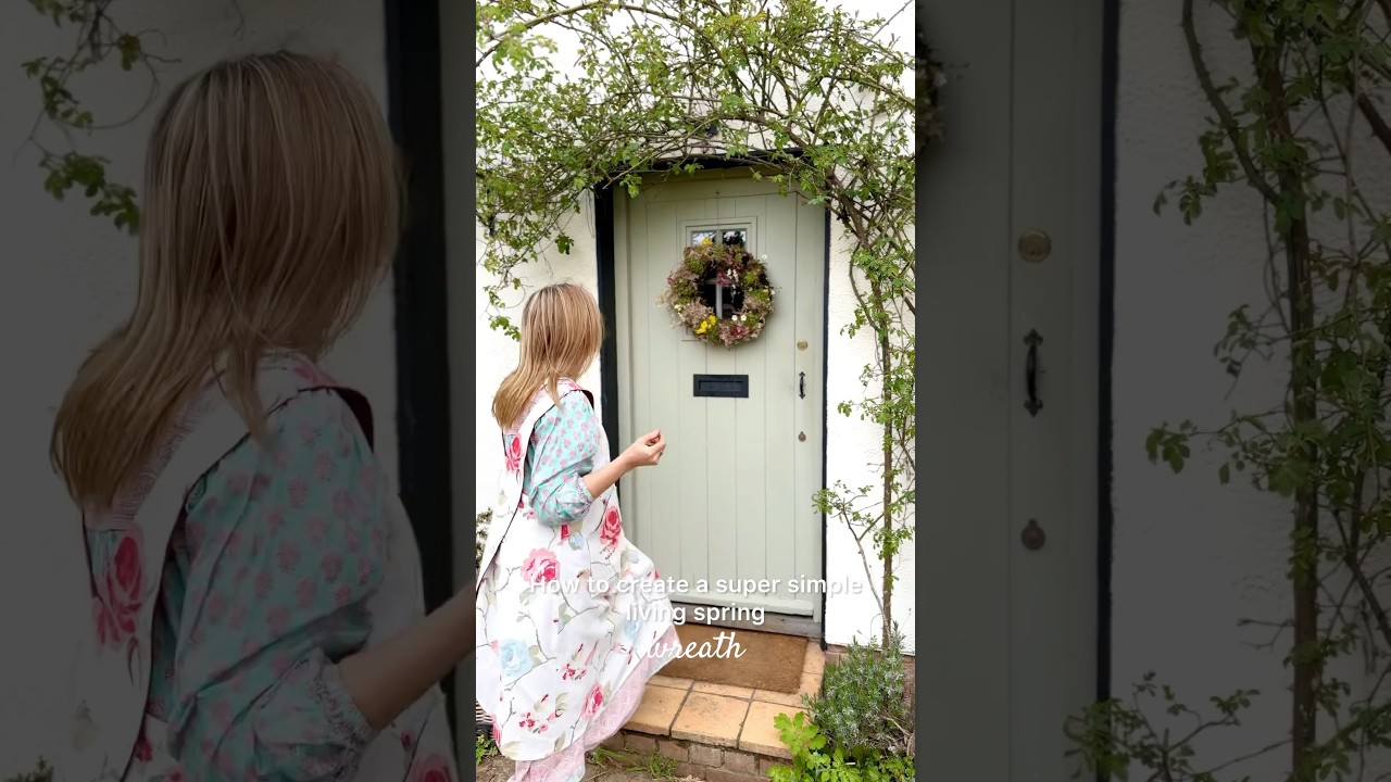 How to make a super simple living spring wreath
