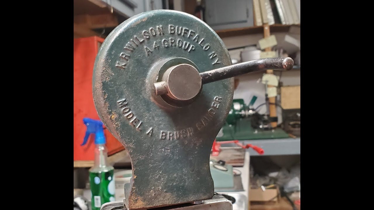 Demonstrating a K R.Wilson generator brush sanding tool.