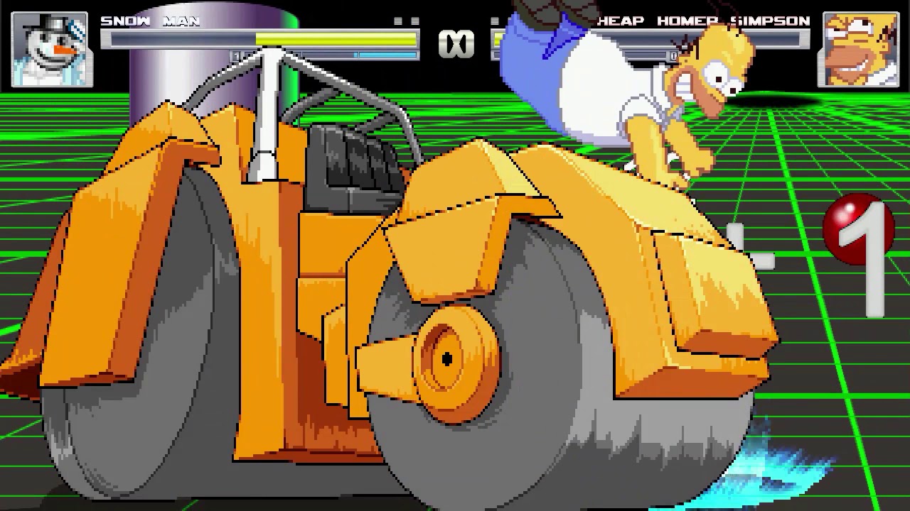 AN Mugen #237: Snow Man VS Cheap Homer Simpson
