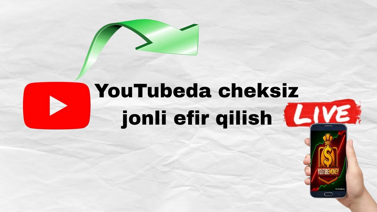 YouTubeda cheksiz jonli efir qilish
