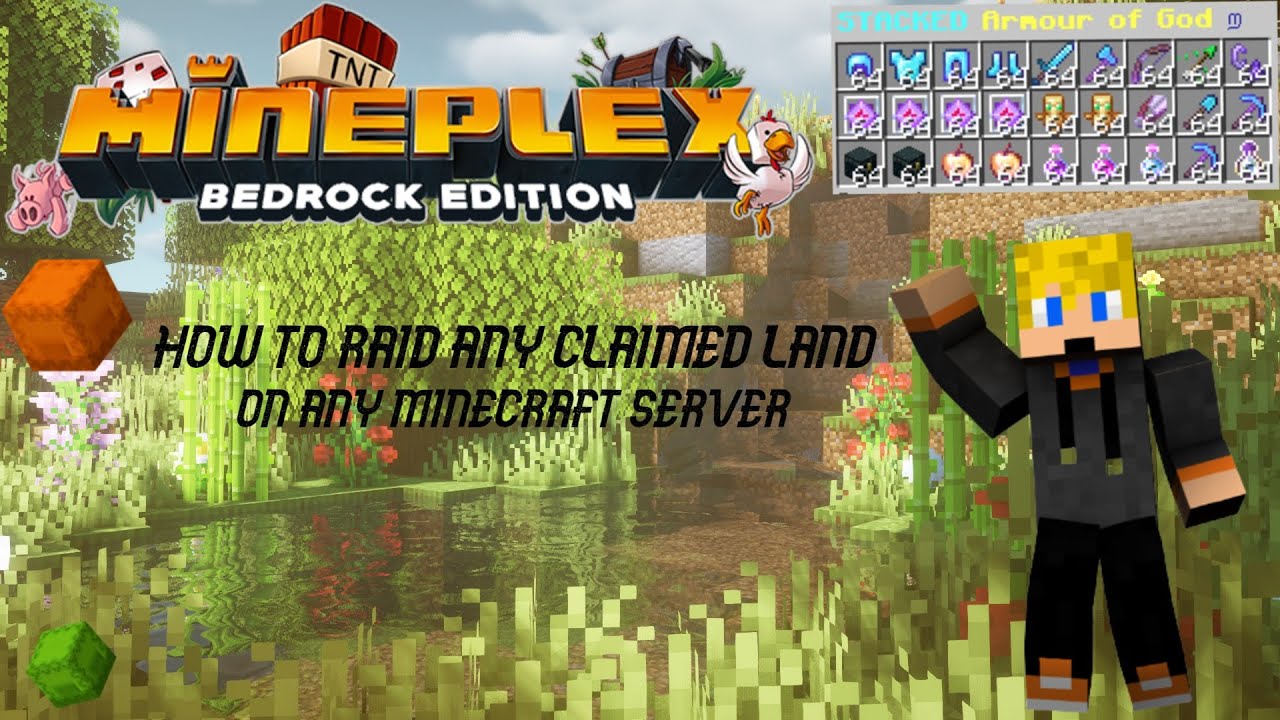 HOW TO RAID CLAIMED LAND ON ANY MINECRAFT SERVER. MINEPLEX, 2B2T, SMP, ETC *ANY VERSION OR PATCH*