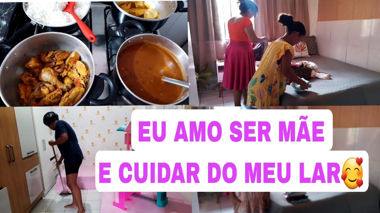 Dia tranquilo/  almoço  fresquinho/elas mim ajudou 