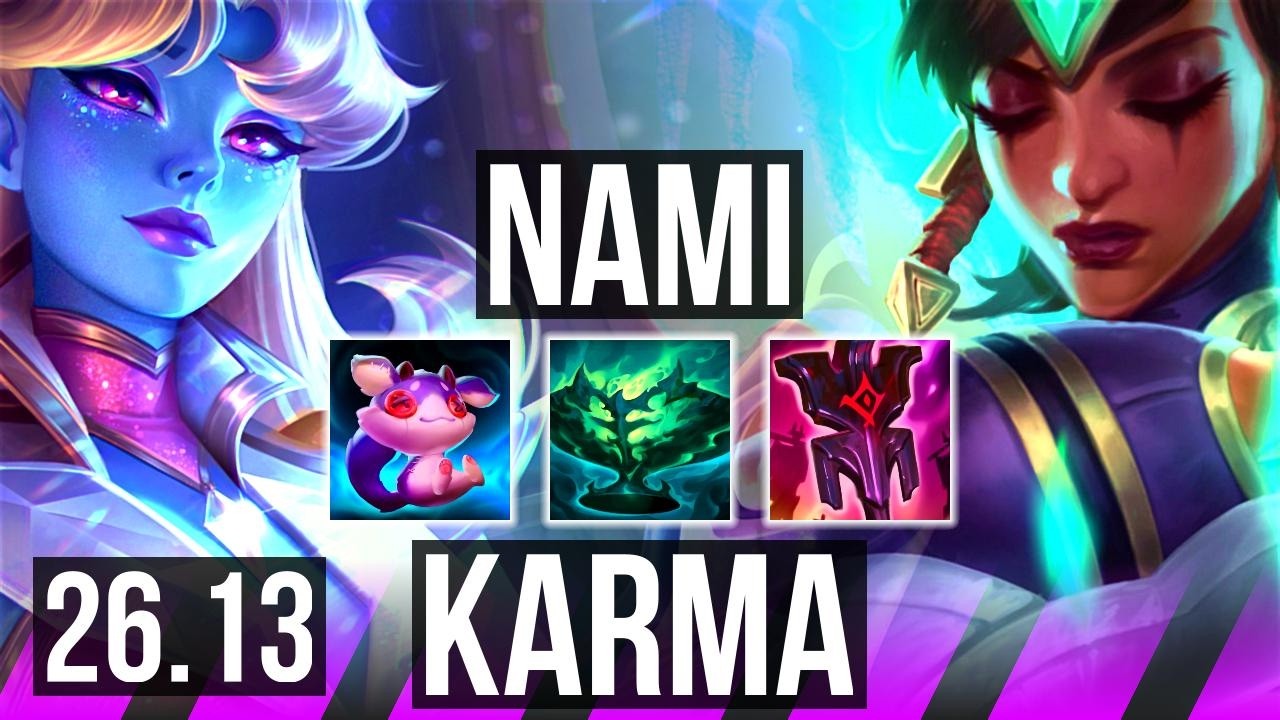NAMI & Aphelios vs KARMA & Caitlyn (SUP) | NA Grandmaster | 26.13