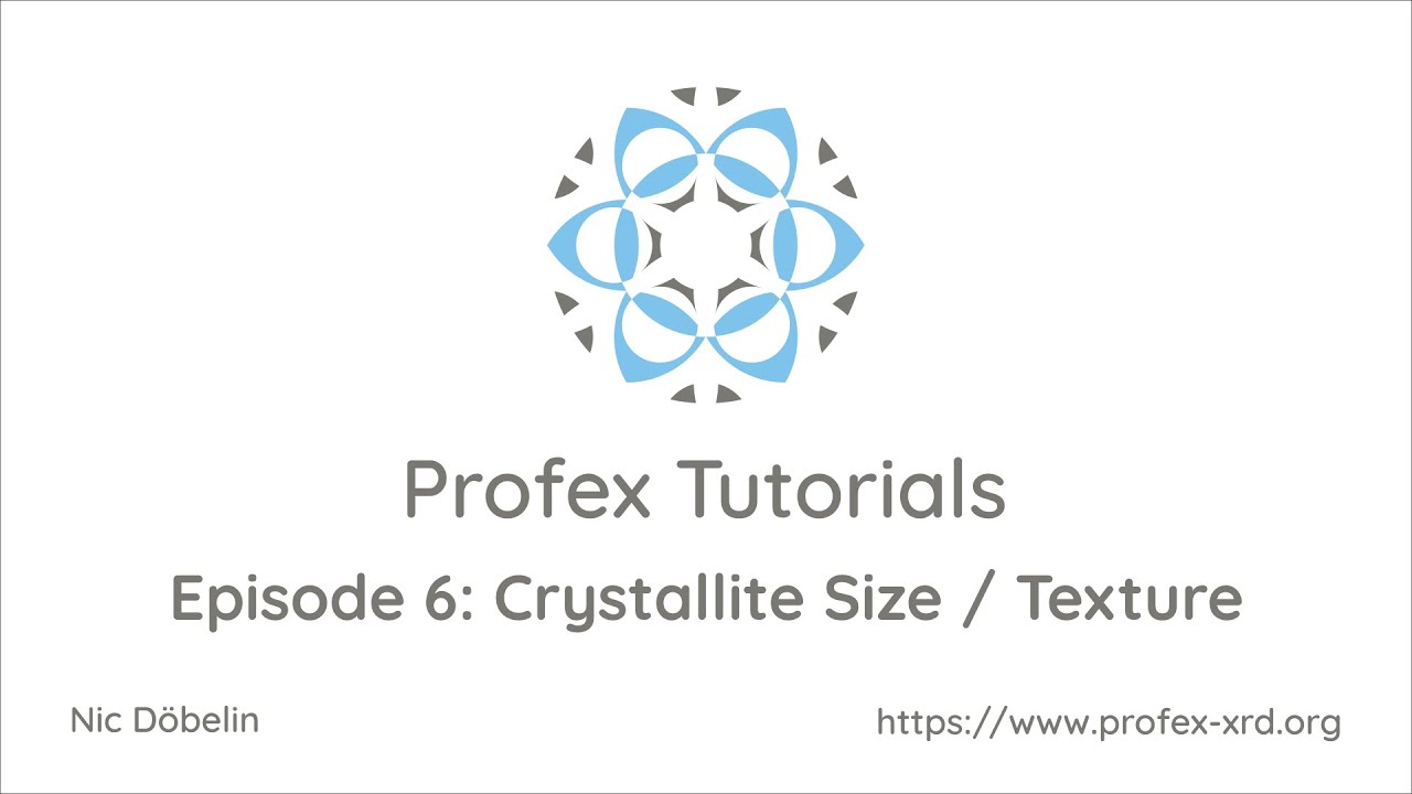 Profex XRD: Refining crystallite sizes and texture