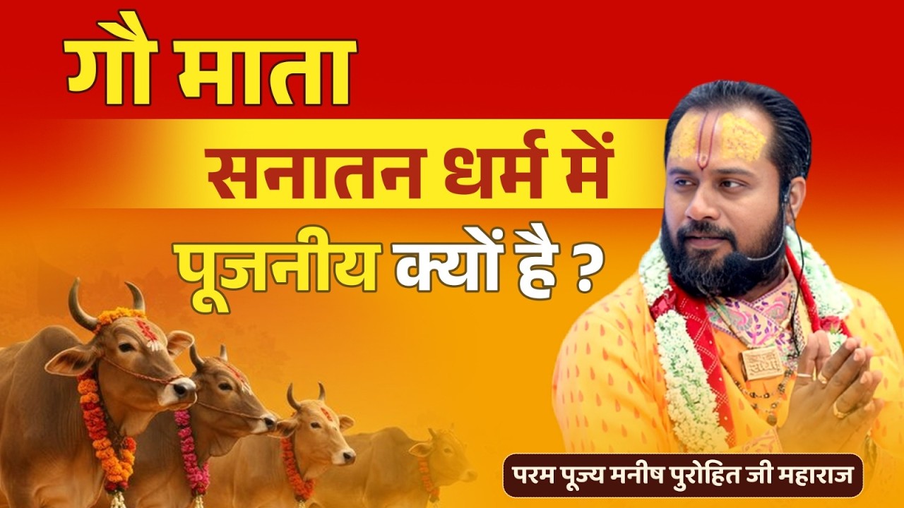 | #गौ माता #सनातन #धर्म में पूजनीय क्यों है ? | परम पूज्य मनीष पुरोहित जी महाराज |