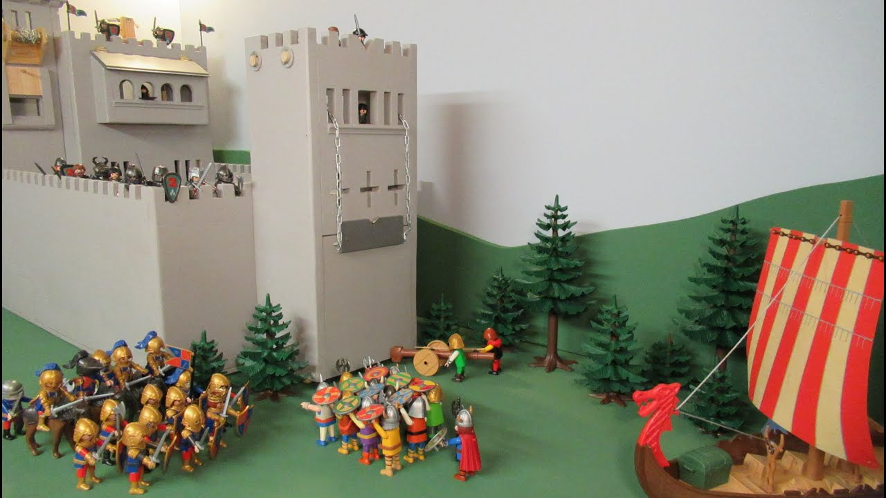 Vikings vs Chevaliers ! L' invasion en France ! Stop motion playmobil.