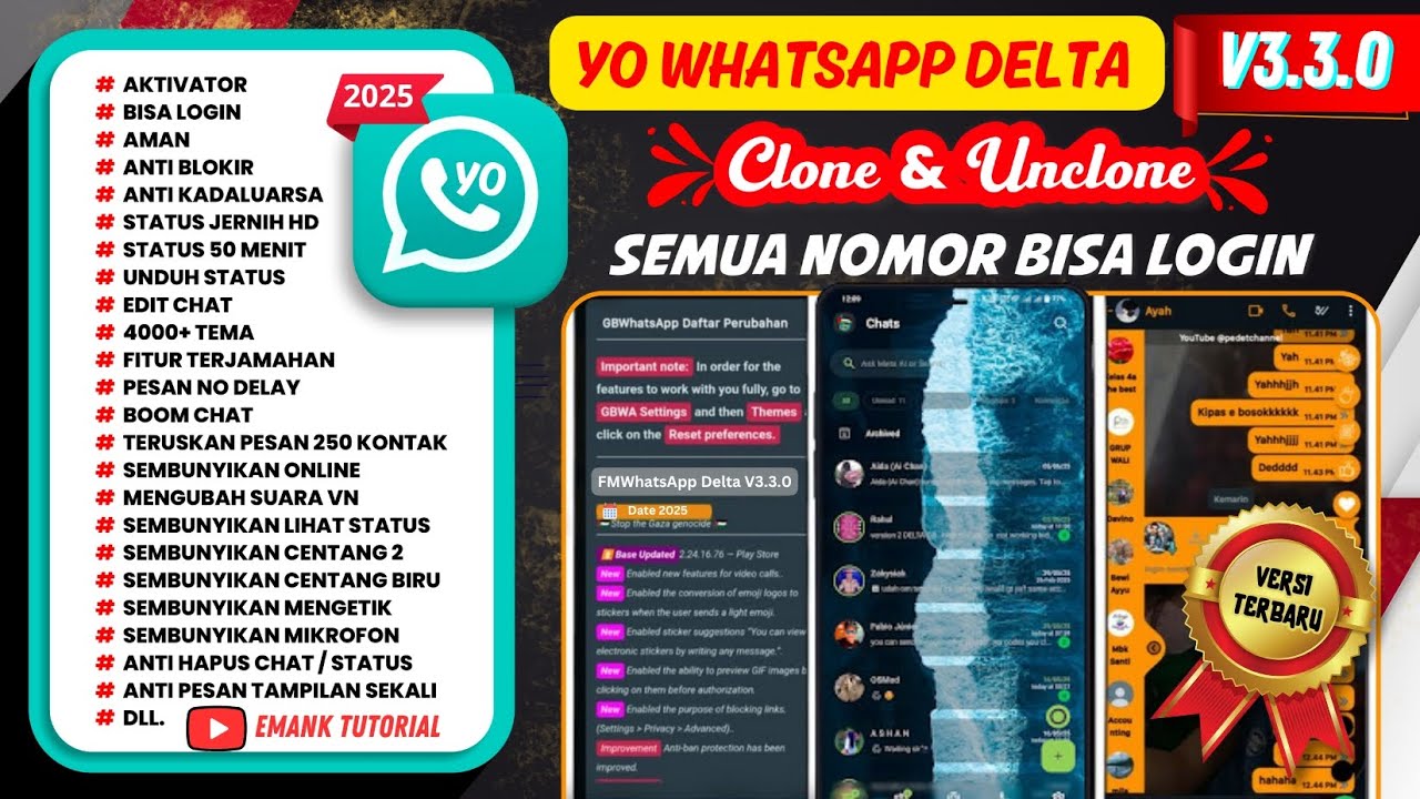 update yowhatsapp v3.3.0 versi terbaru bulan ini 2025 | wa yo |  yo wa | whatsapp mod versi terbaru