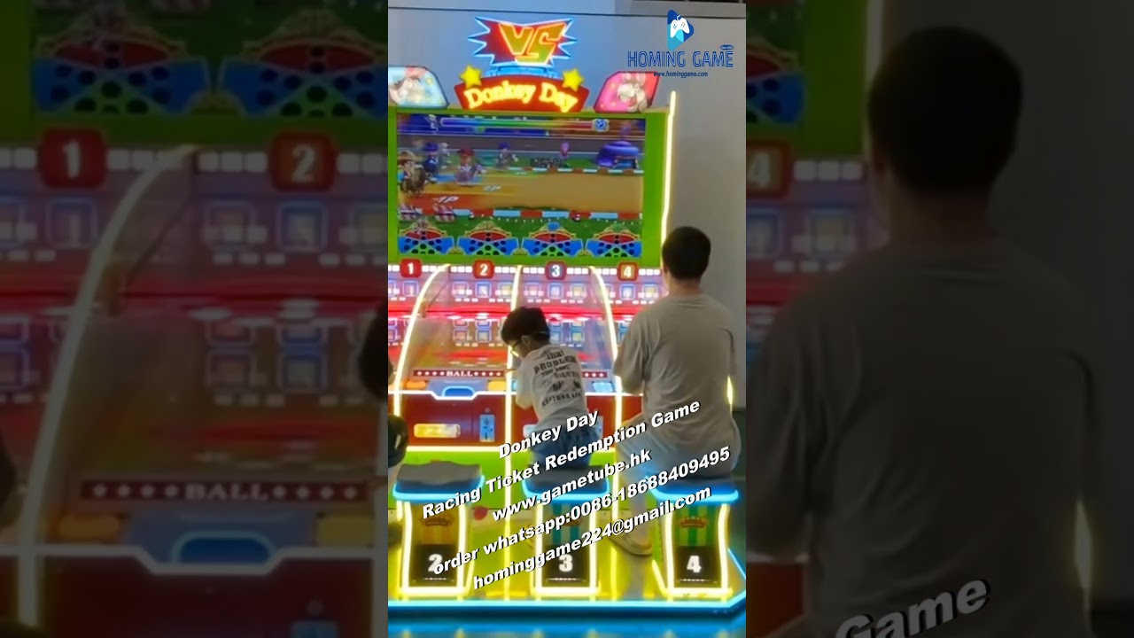 Factory Direct Multi Player Coin Operated Donkey  Day Racing Ticket Redemption Game by HomingGame