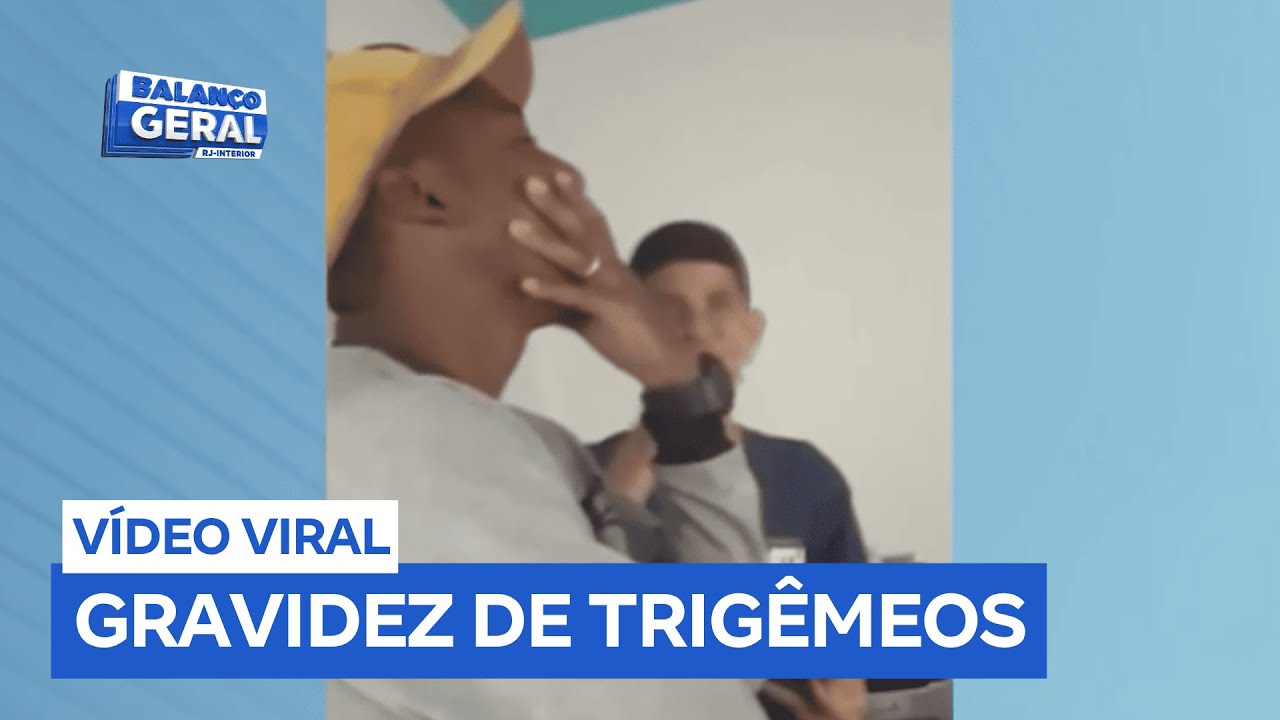 Vídeo em que casal descobre gravidez de trigêmeos viraliza na internet