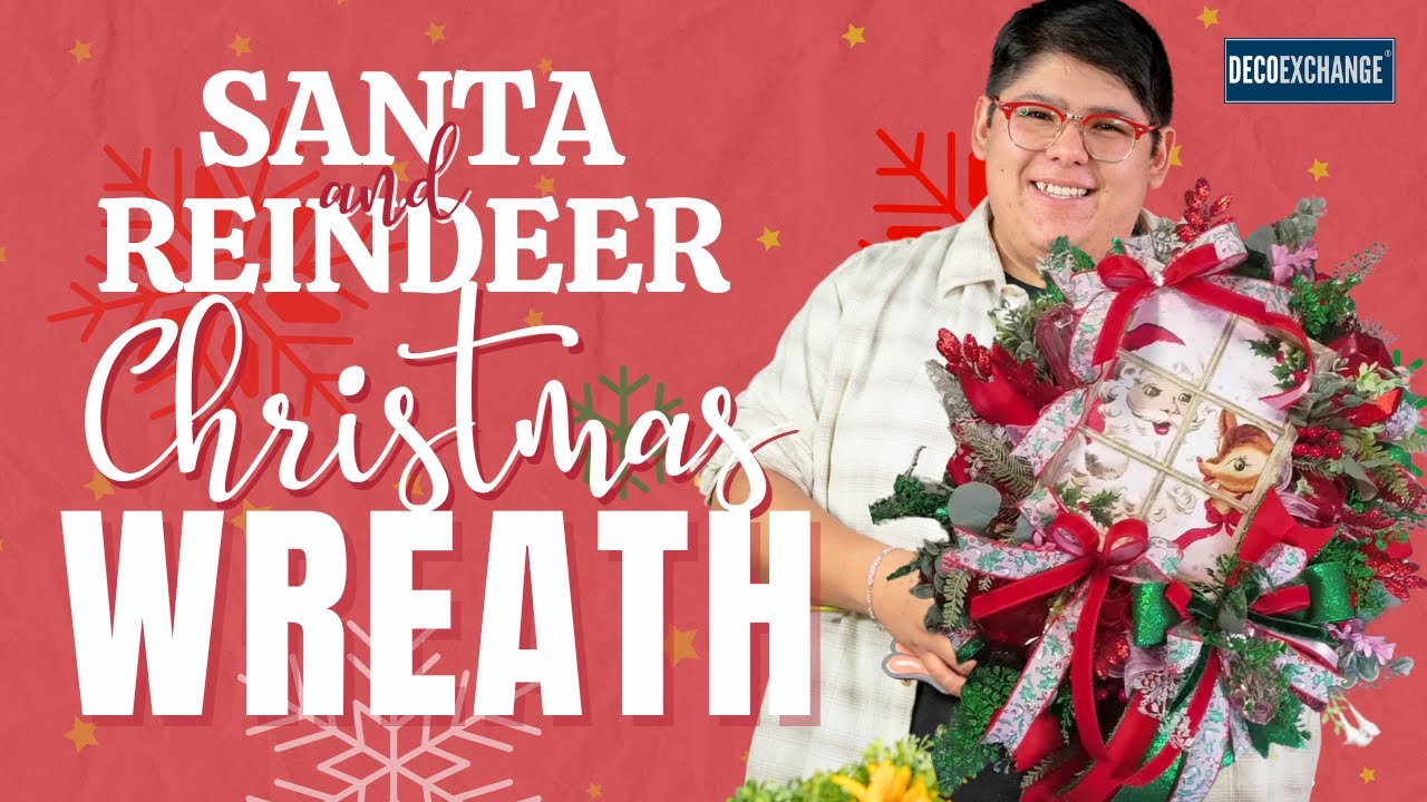 Santa and Reindeer Christmas Wreath | DecoExchange Live Replay