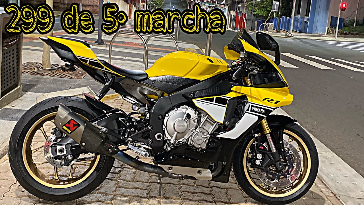 A MOTO MAIS BRABA QUE JÁ ANDEI R1 EDIÇÃO ESPECIAL A 299KM\H | TOP SPEED | AKRAPOVIC SOUND EXHAUST
