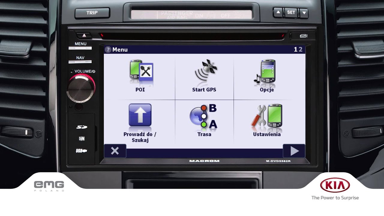 Centrum multimedialne MACROM M-DVD5562R w Kia
