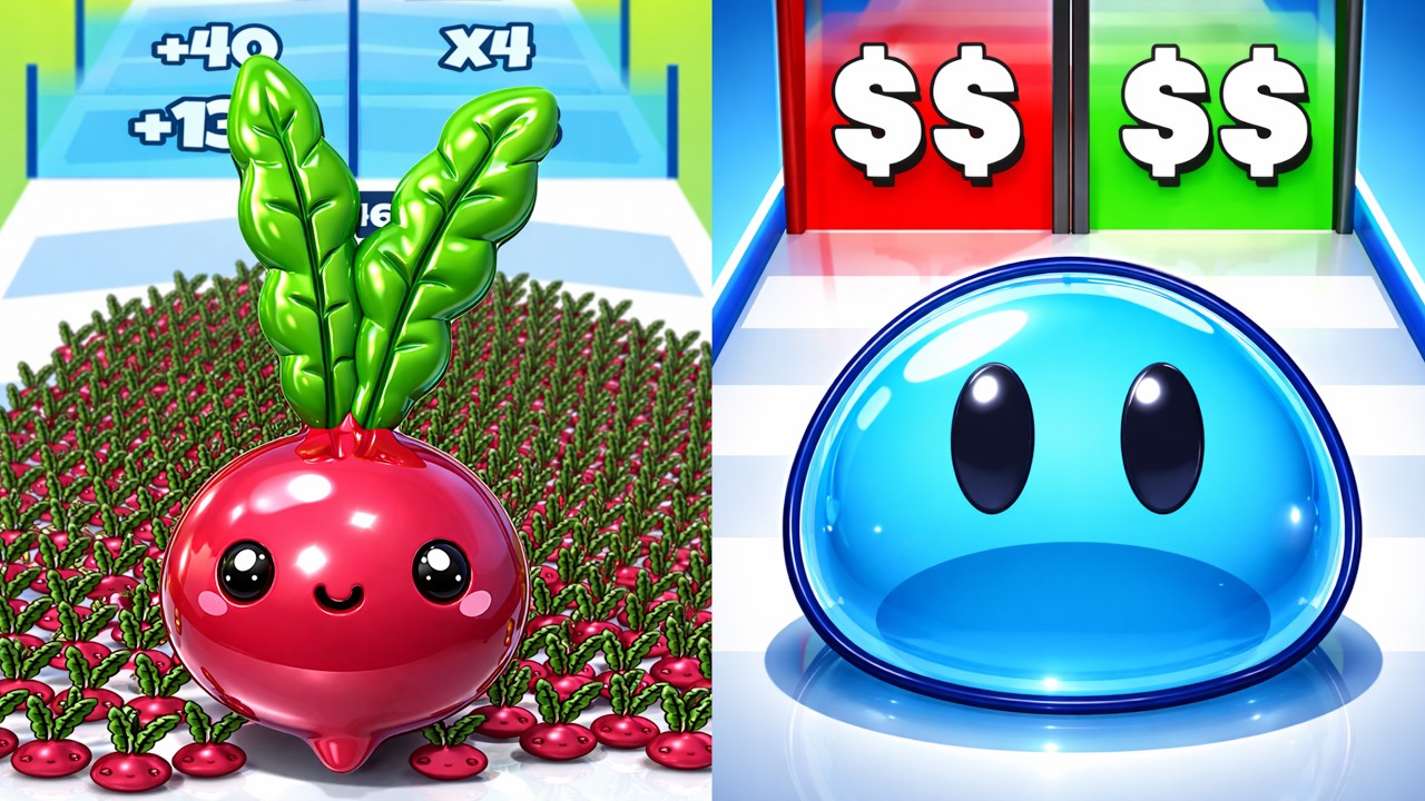 Food Run vs Slime Run Race – Relaxing Satisfying SpeedRun Gameplay