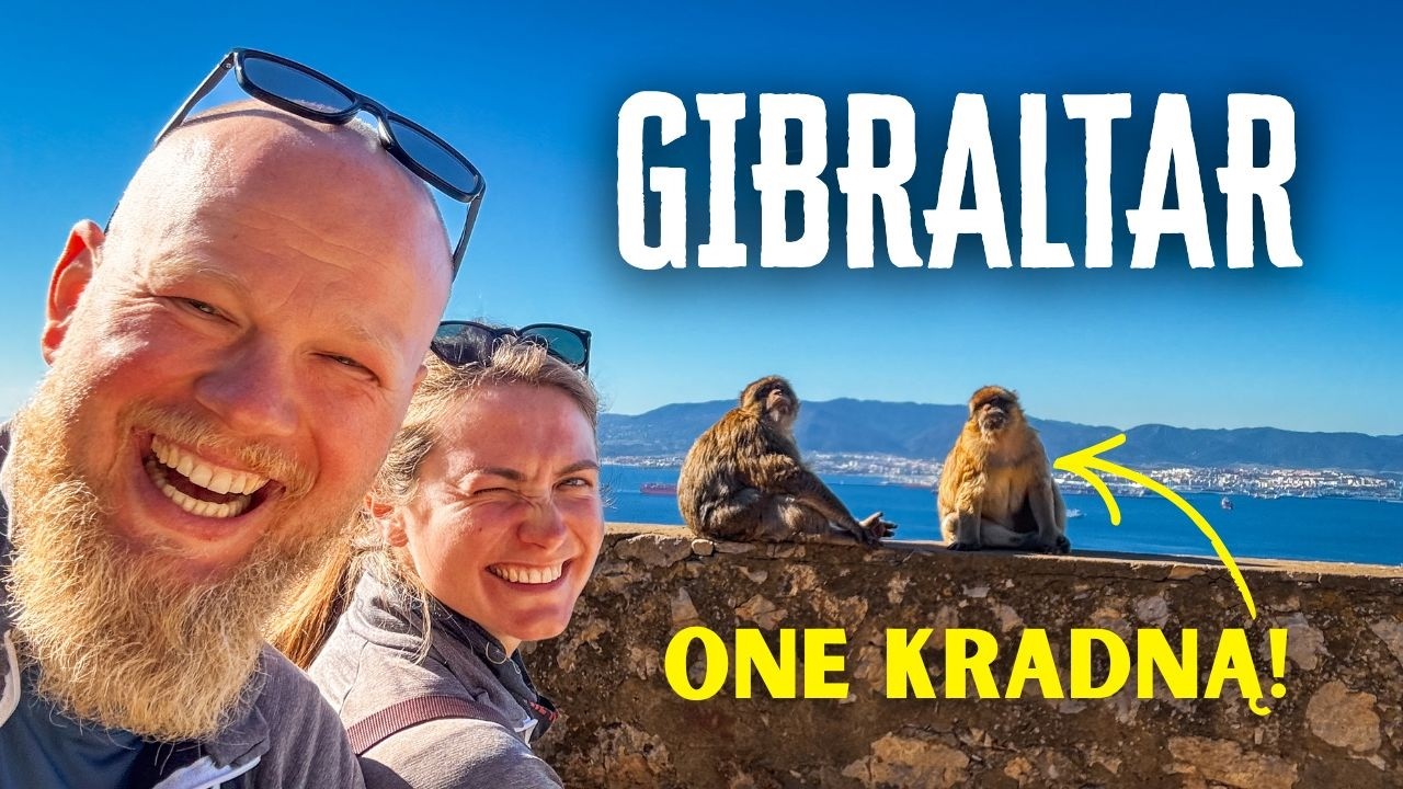GIBRALTAR - groźne małpy na mecie 7 miesięcznej WYPRAWY ROWEROWEJ