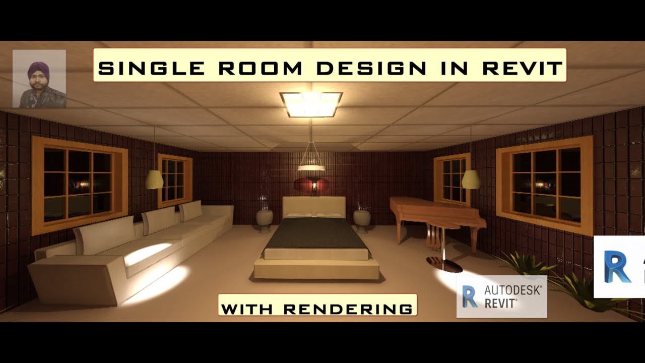 Revit Tutorial || Single Room Designing in Revit with Rendering || Interior Designing