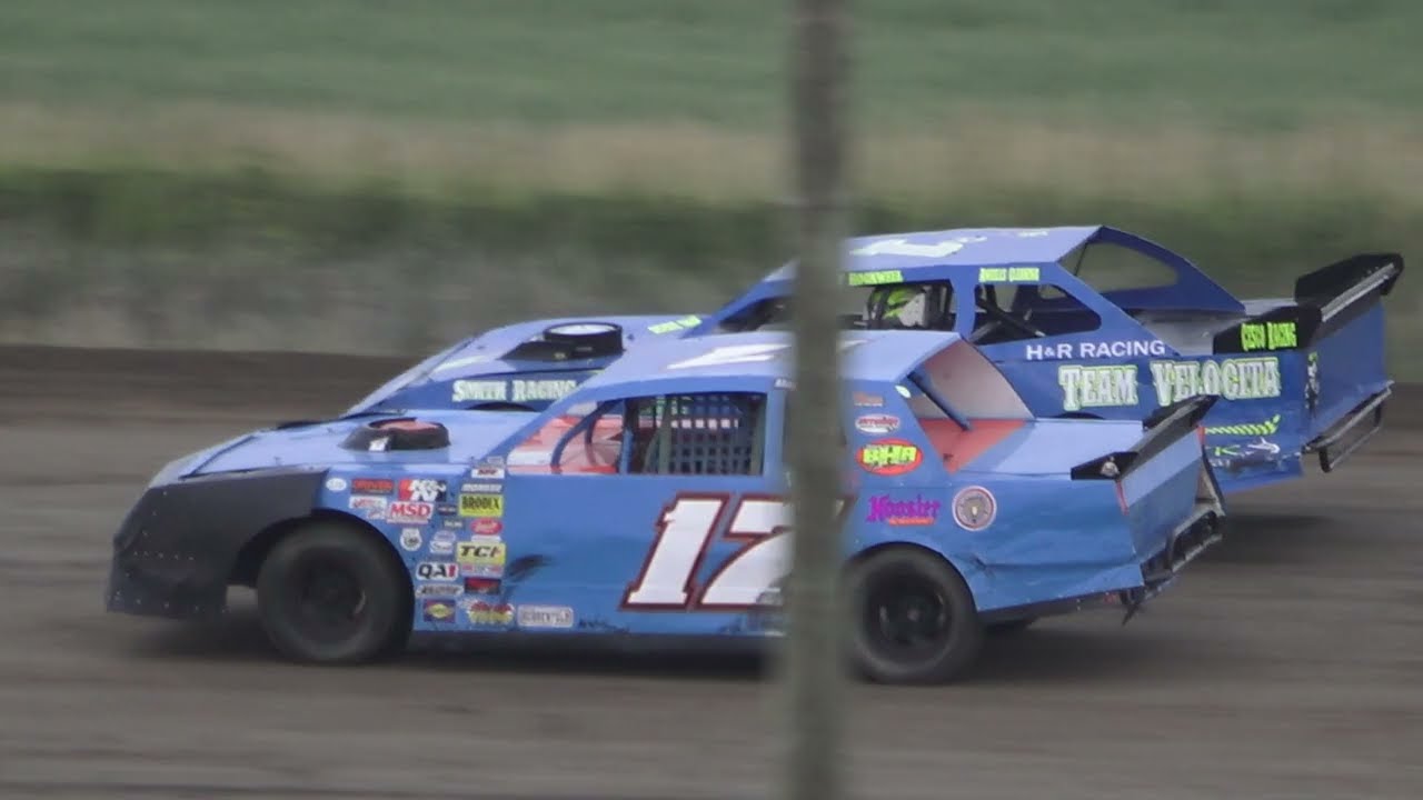 4 Barrel Stock Car Heat Race #2 at I-96 Speedway, Michigan on 06-30-2023!!