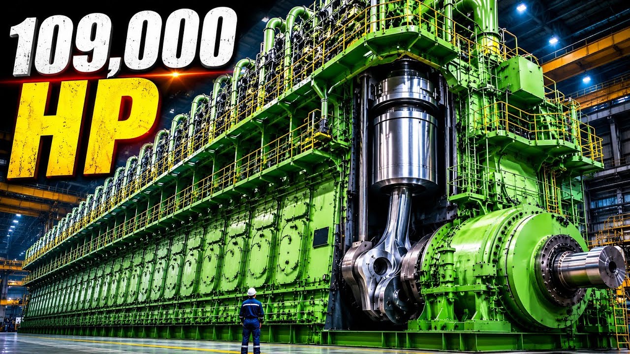 Inside the World's Largest Engine  (109,000 HP)