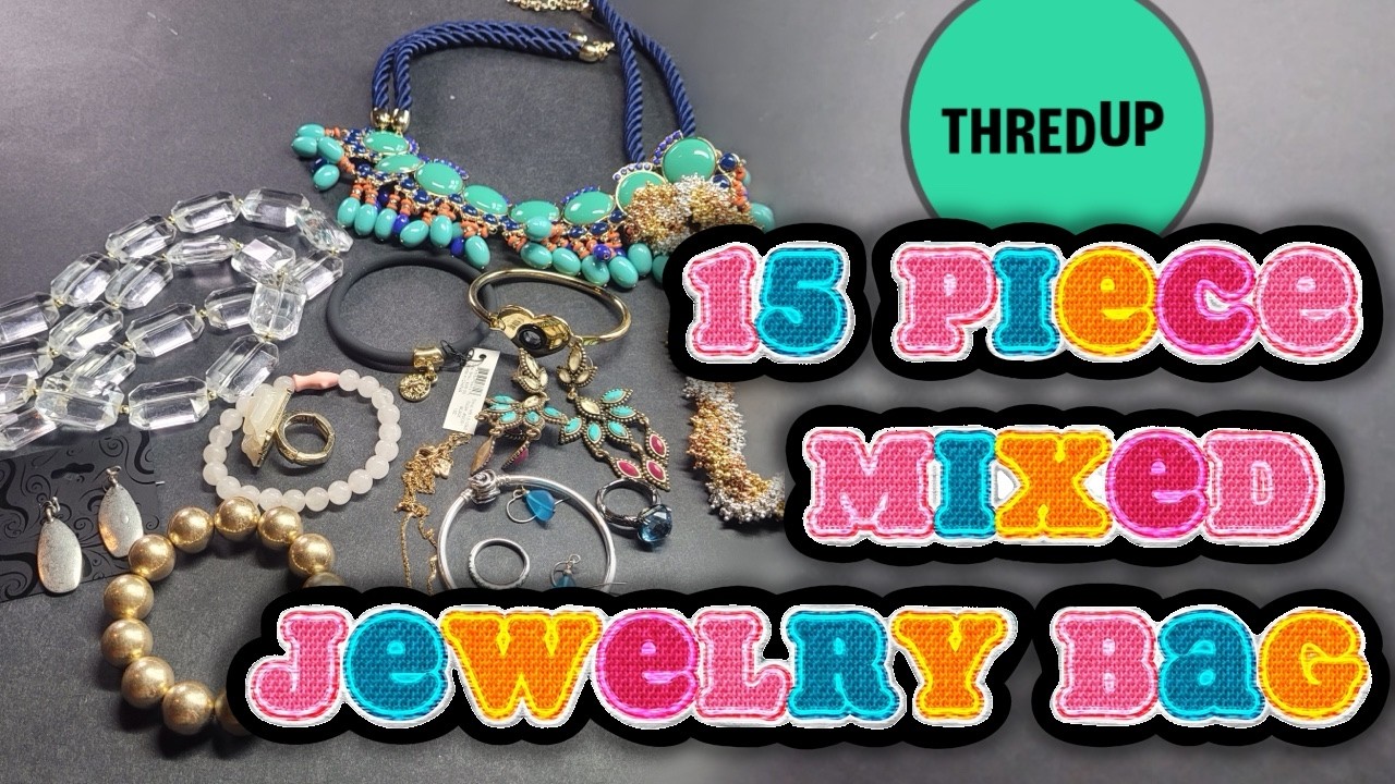 ThredUp 15 Piece Mixed Jewelry Mystery Bag Unboxing!