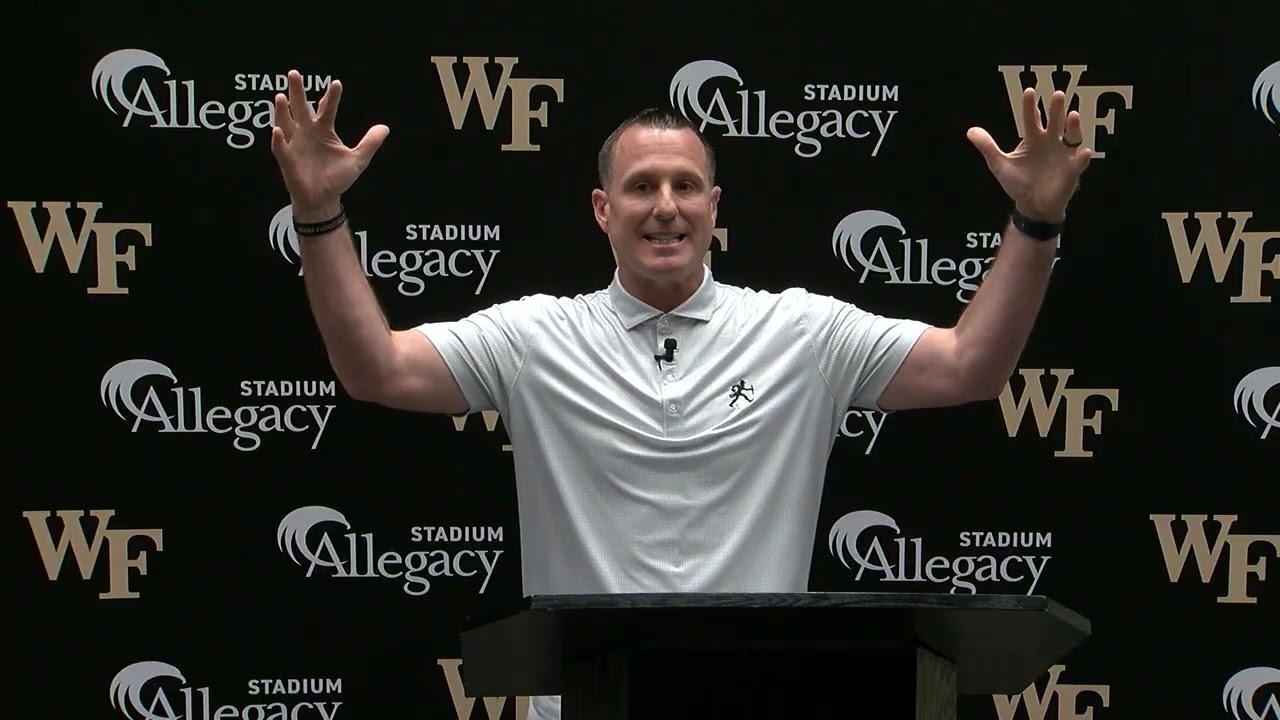 Wake Forest Football Press Conference #godeacs #wakefb #football  #greenvillesm #collegefootball 