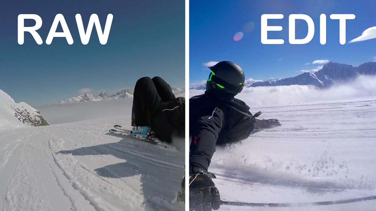2K RAW vs. EDIT GoPro Footage Ski | HERO 4 Black & Feiyu-Tech G4