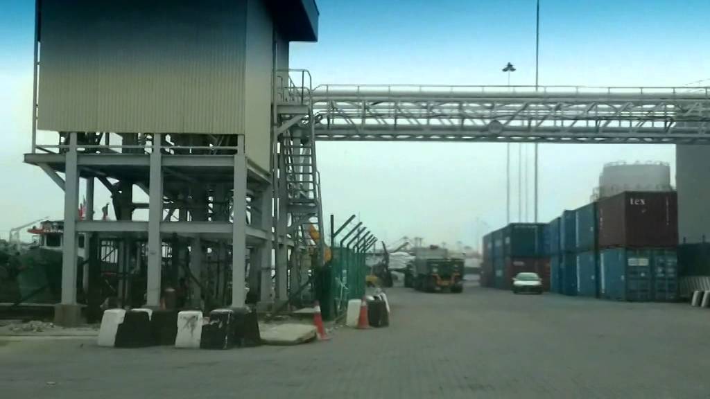 Wooden Cargo ships loading at Johor Port, Malaysia
