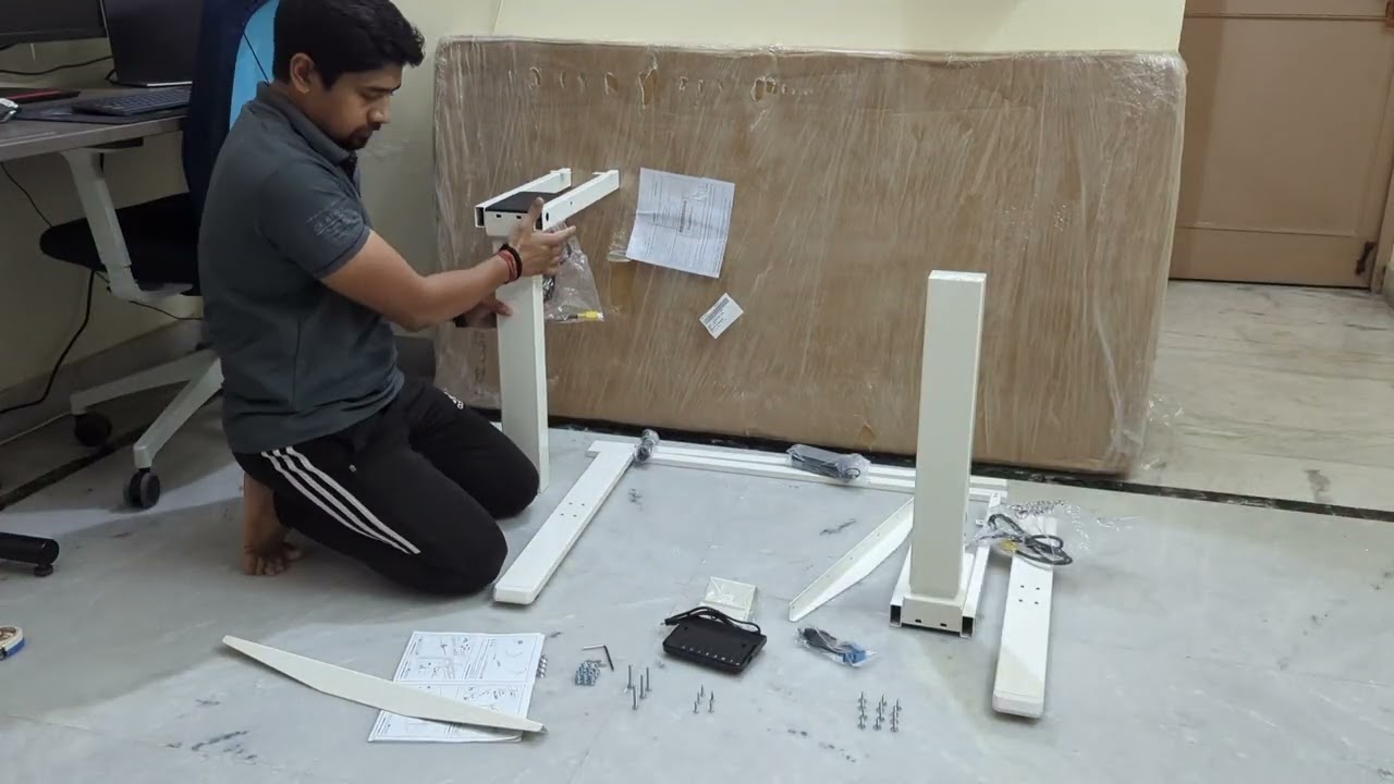 Unboxing & Setup: Jin Office Dual Motor Electric Sit-Stand Desk | 3-Stage, 125kg Capacity