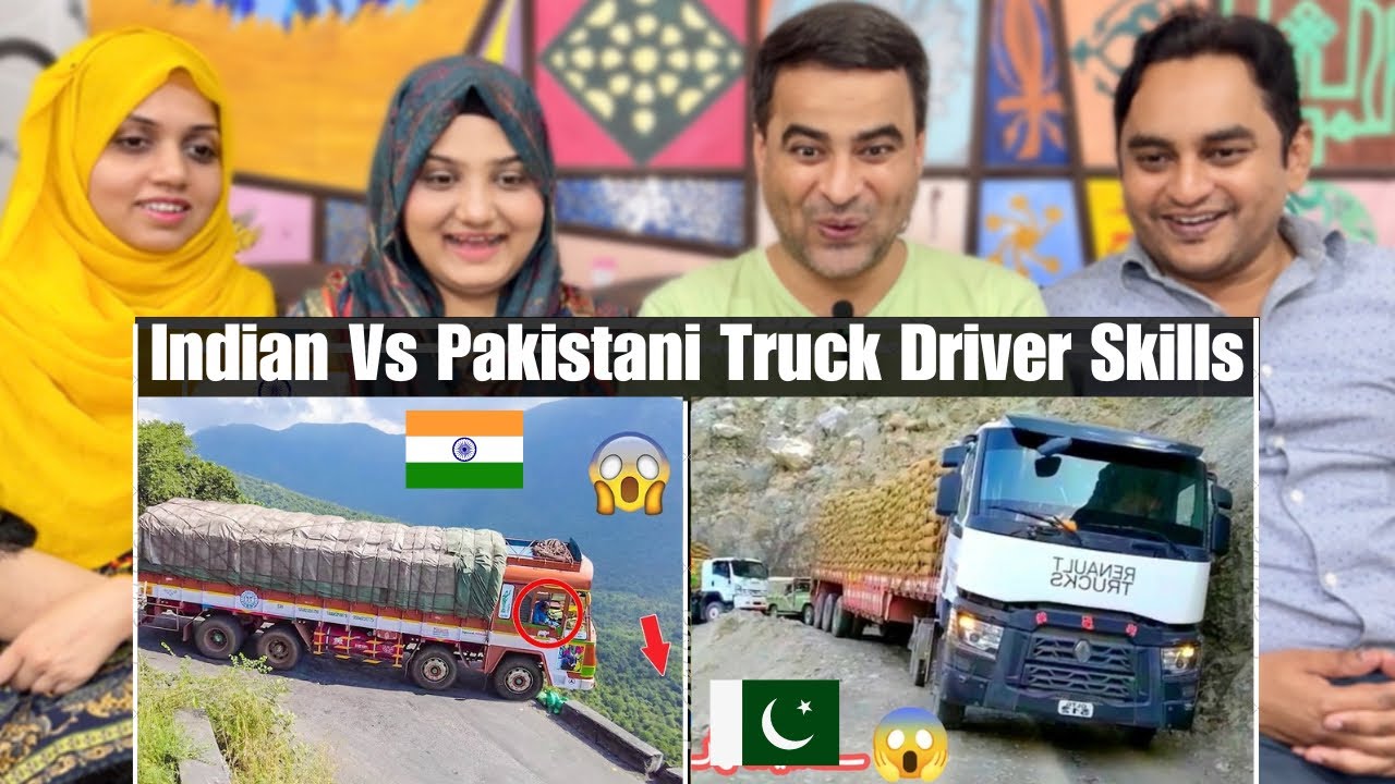 Indian Truck Driver Skills Vs Pakistani Truck Drivers Skills | Ind Vs Paki Truck Driver | Reaction!!