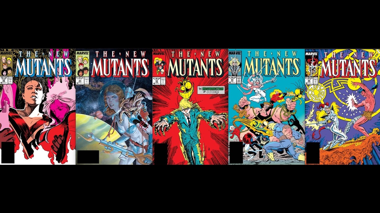 New Mutants 62-66 Funeral of Doug Ramsey plus vs Freedom Force by Louise Simonson & Bret Blevins