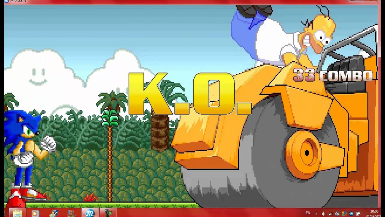 Mugen Bender and Yoshi vs Cheap Homer Type and Neo Sonic
