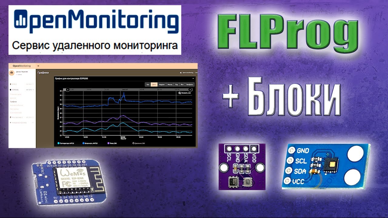 Передача данных на сервис Open Monitoring в программе FLProg
