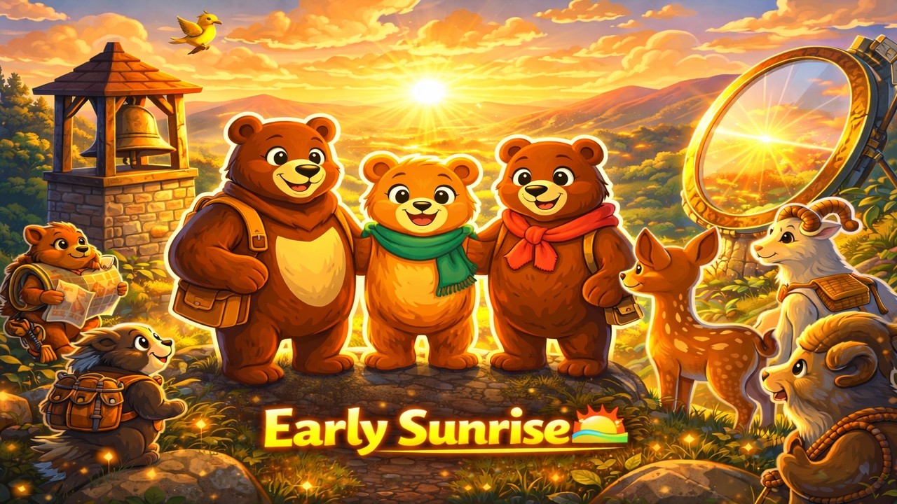 Three and the Early Sunrise 🌅🐻 | Heartwarming 3D Bear Family Adventure for Kids