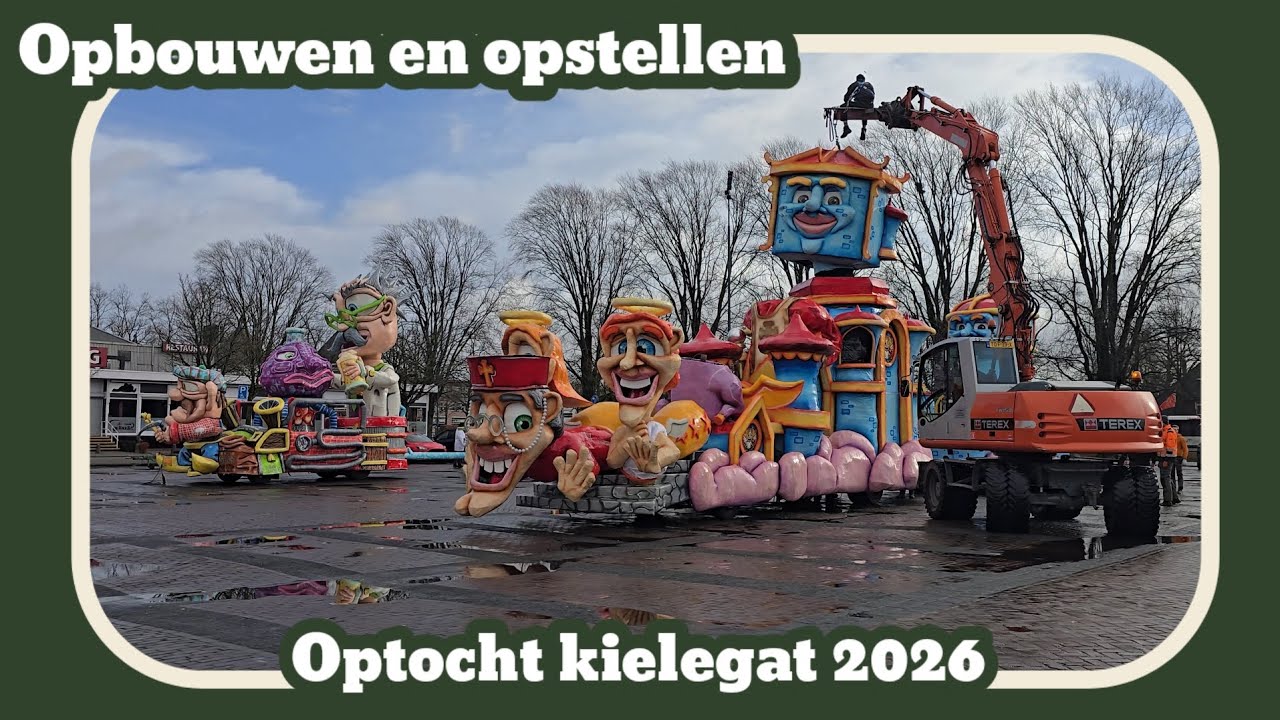 Opbouwen voor de optocht in het kielegat 2026