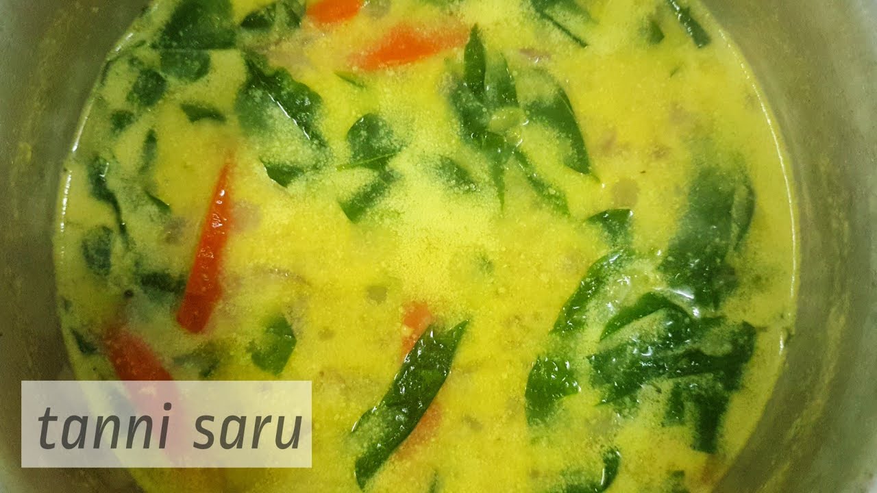 thanni saru recipe in tamil | sweet leaf curry in tamil