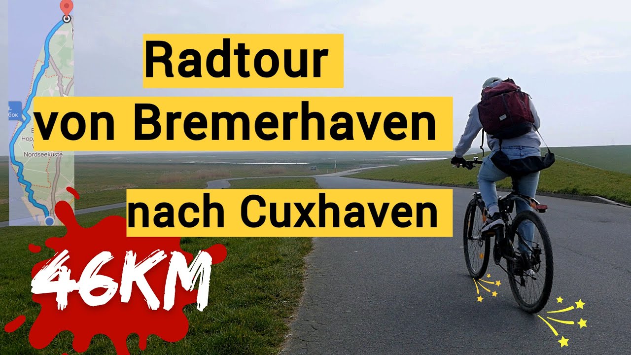 Von Bremerhaven nach Cuxhaven auf 46 km mit dem Fahrrad / Дорога в 46км на велосипеде