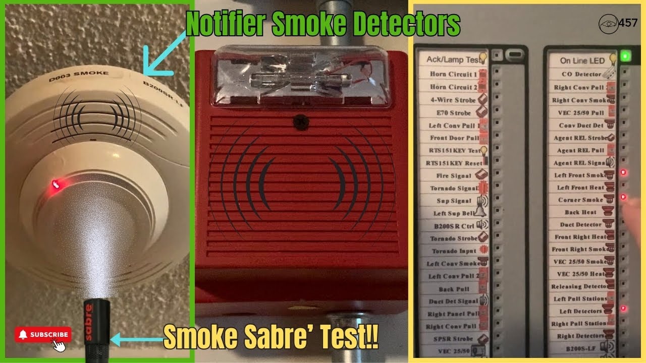 Left Side Smoke Detectors Fire Alarm System Test 1