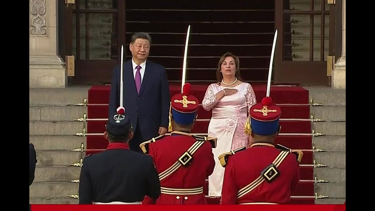 Presidenta Boluarte recibe en Palacio al mandatario chino Xi Jinping