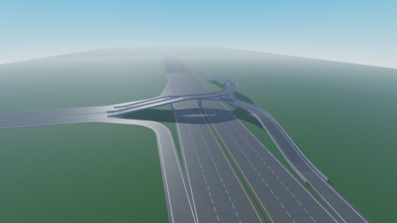 ROBLOX STUDIO | Highway interchange speed build