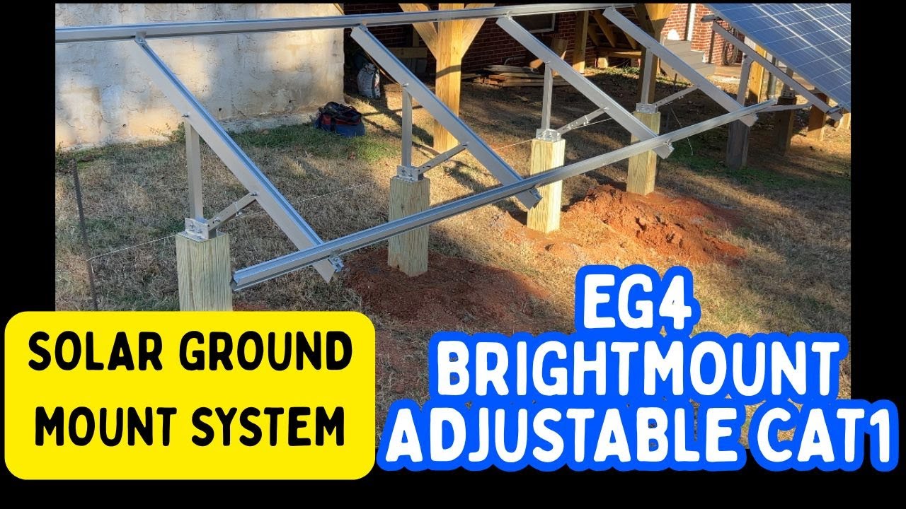 EG4 BRIGHTMOUNT ADJUSTABLE CAT 1  D.I.Y. SOLAR GROUND MOUNT
