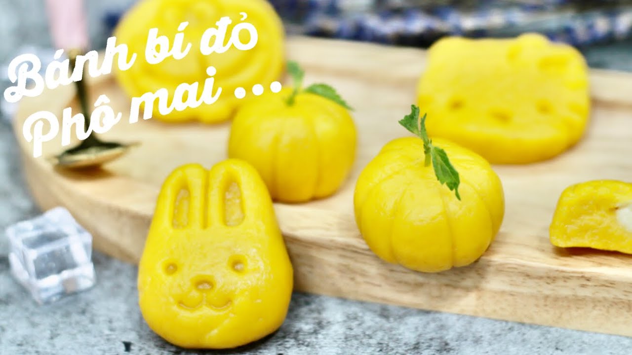 Bánh BÍ ĐỎ NHÂN PHÔ MAI cho bé ăn dặm +8M ăn thô tốt | Cheese Pumpkin Cake for baby +8M