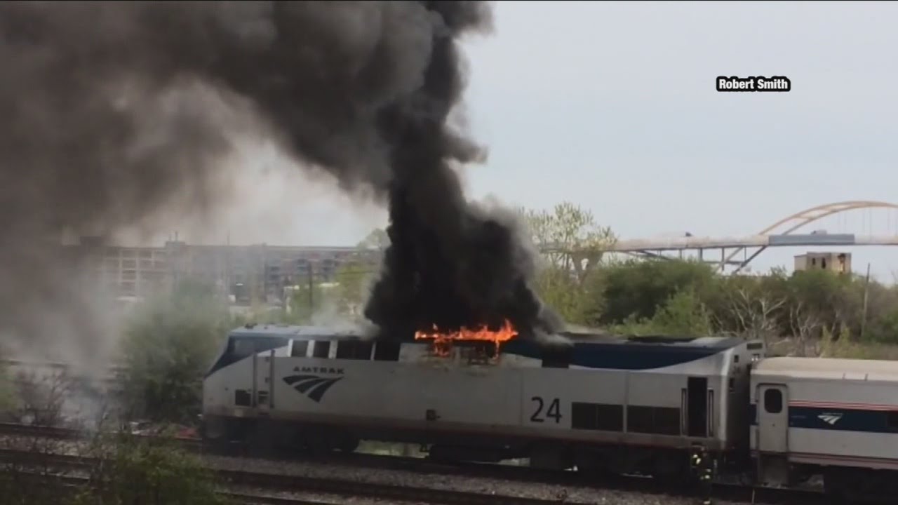 Amtrak train catches fire near downtown Milwaukee