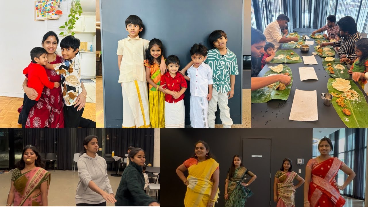 கனடாவில் பொங்கல் கொண்டாட்டம் 🤩 |வாழை இலை விருந்து |ஆட்டம் பாட்டம் கொண்டாட்டம் 🤩 | Pongal celebration