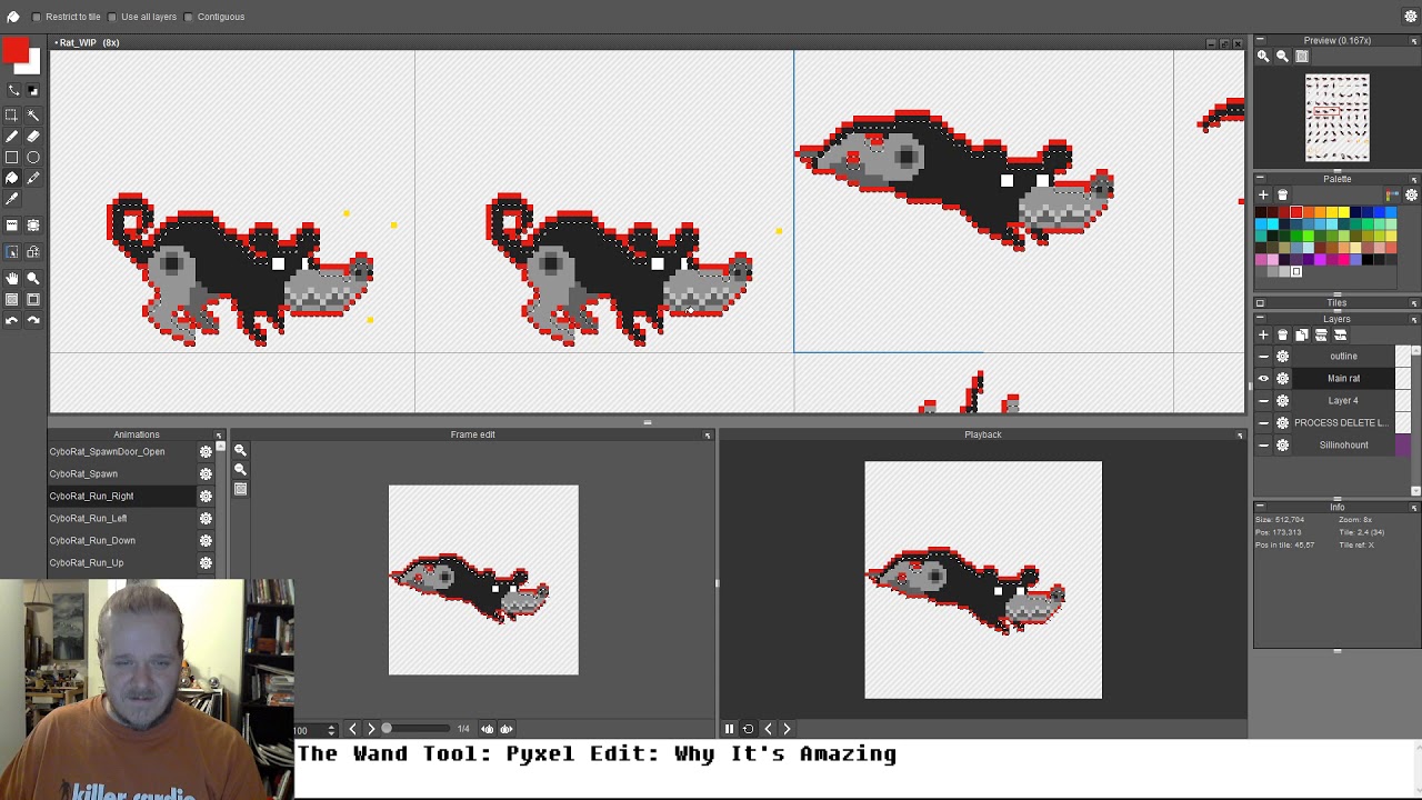 Pyxel Edit: Tool Tutorial: Wand Tool Overview