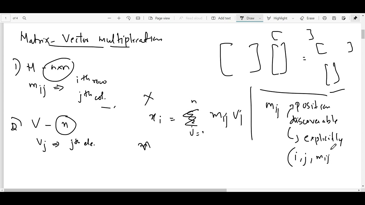Big Data | MapReduce - Matrix Vector Multiplication
