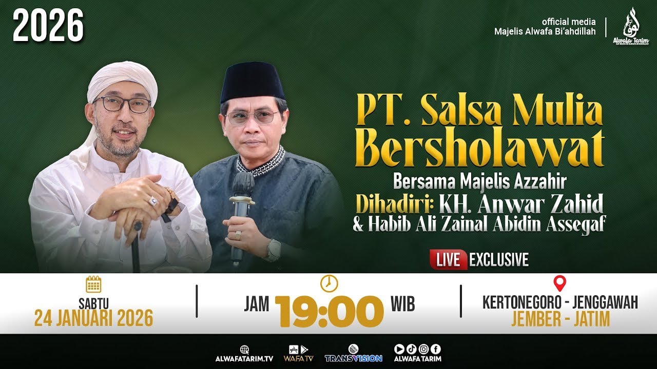 🔴LIVE | PT. SALSA MULIA PERKASA BERSHOLAWAT BERSAMA MAJELIS AZ ZAHIR, KH. ANWAR ZAHID - JEMBER 2026