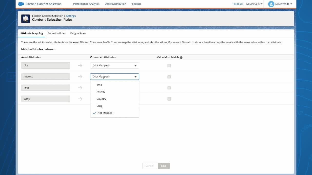 Einstein Content Selection (Marketing)