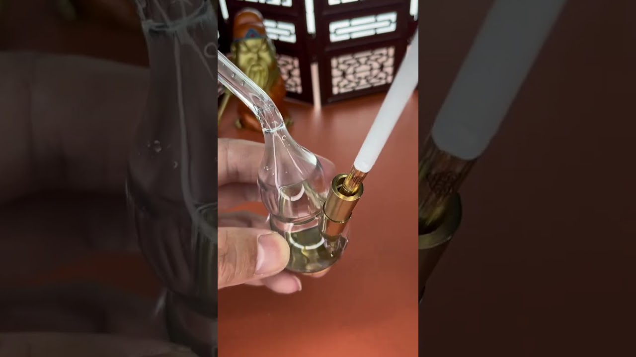 Transparent gourd water filter cigarette holder2024-12:2#viralvideos